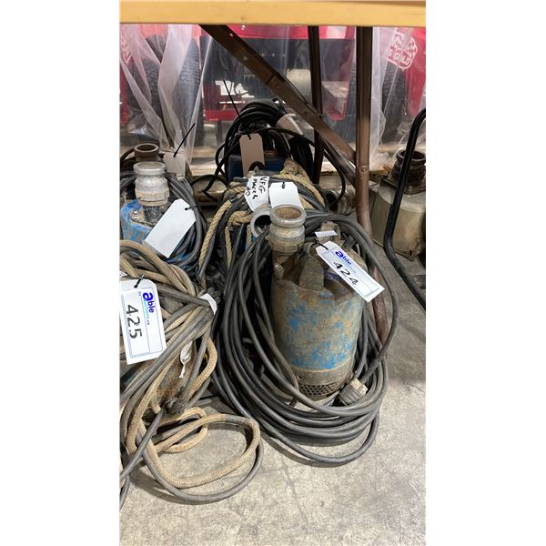 3 HEAVY DUTY INDUSTRIAL ELECTRIC SUBMERSIBLE PUMPS *PARTS ONLY*