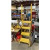 Image 1 : ULINE YELLOW 4' MOBILE FOLDING WAREHOUSE STAIRS
