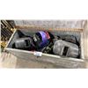 Image 2 : METAL INDUSTRIAL LOCKING BIN OF ASSORTED WELDING HELMETS *METAL BIN INCLUDED*