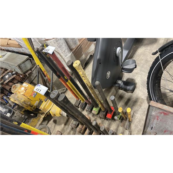 9 ASSORTED INDUSTRIAL SLEDGE / CHIPPING HAMMERS