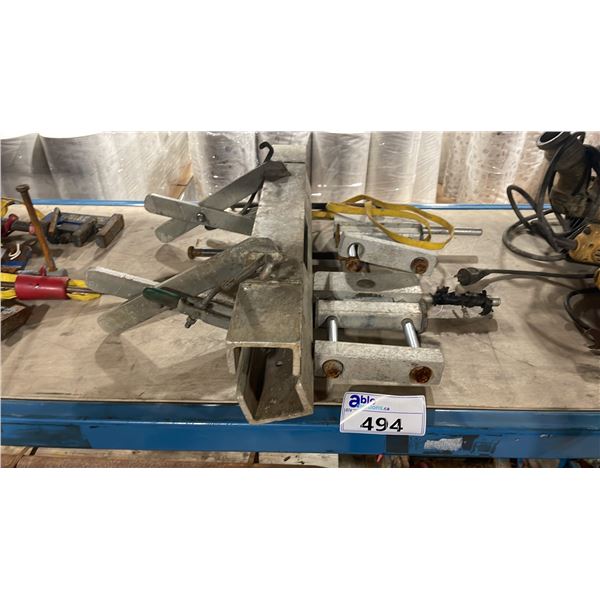 2 HEAVY DUTY ALUMINUM INDUSTRIAL PIPE SQUEEZE TOOLS & ALUMINUM BRACE CLAMP