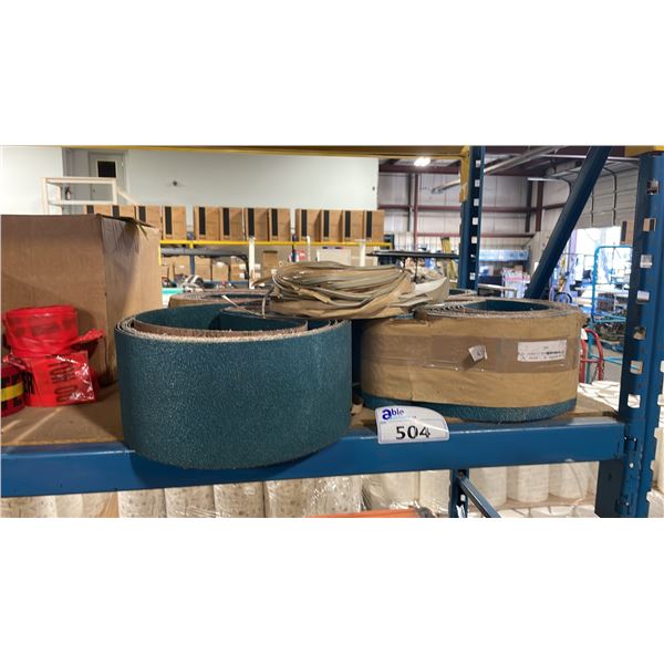 4 LARGE HEAVY DUTY WOOD SANDING BELTS & ROLLS OF DOUBLE SIDES TAPE