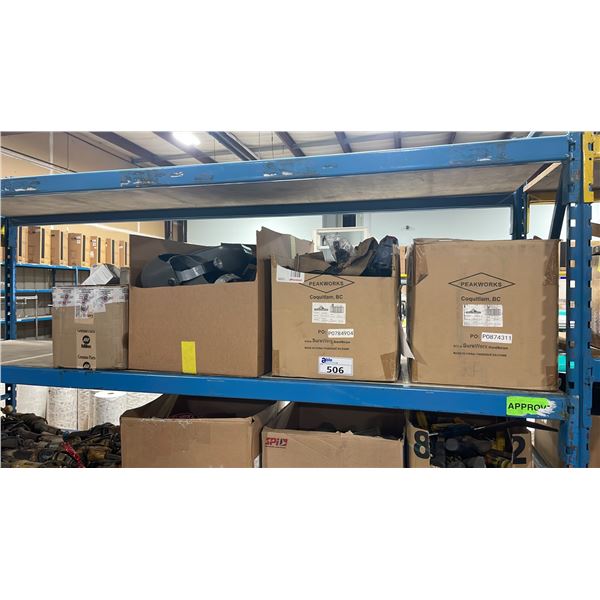 4 BOXES OF LIGHT BULBS, WELDING HELMETS, & ASSORTED HATS / LUNCHROOM DISHWARE ITEMS
