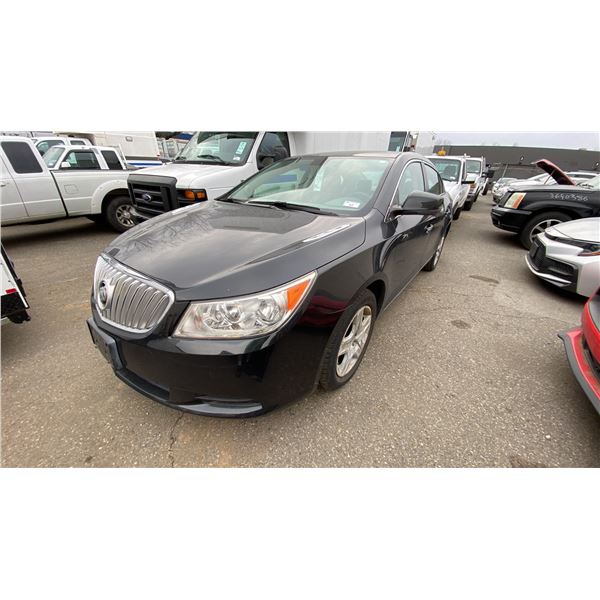 2010 BUICK LACROSSE, 4DRSD, BLACK, VIN 1G4GJ5EG2AF150684,