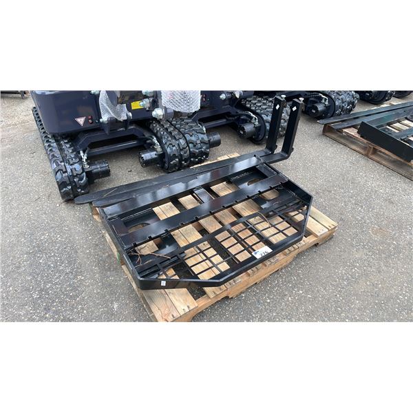 GIYI DHC BLACK SKID STEER FORK ATTACHMENT *WITH FORKS*