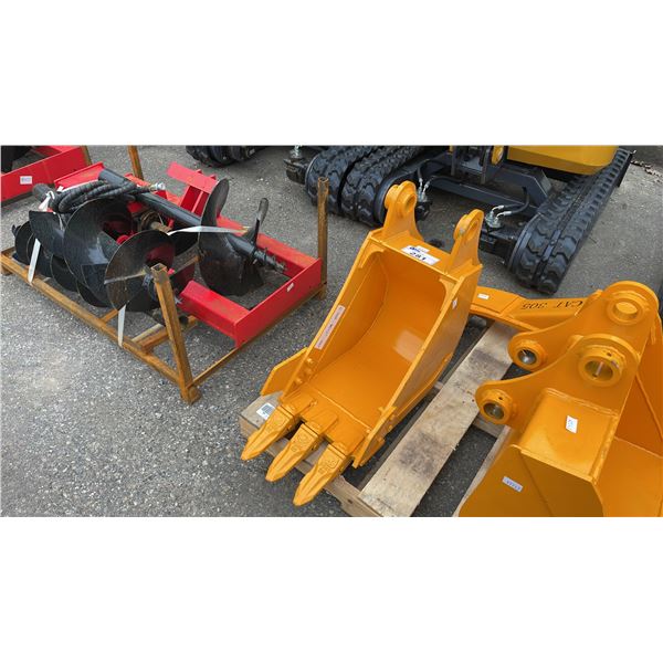 305 YELLOW INDUSTRIAL 12" EXCAVATOR DIGGING BUCKET