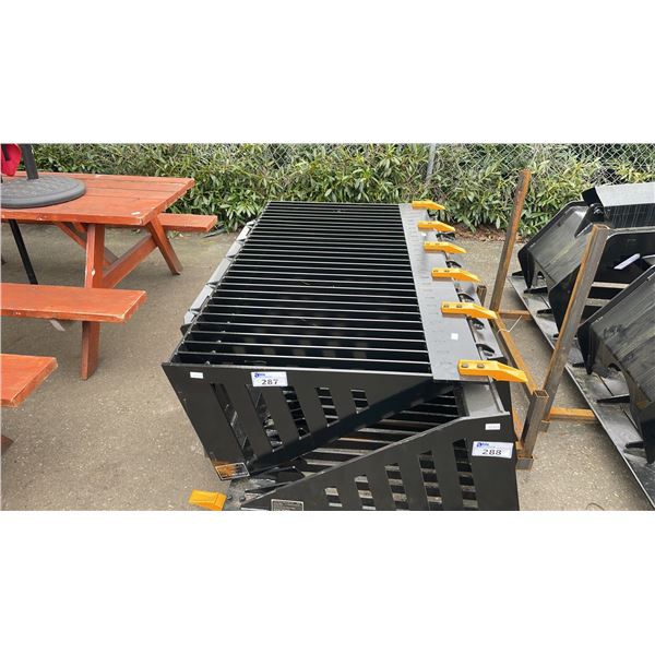 GIYI RB66 BLACK 66" INDUSTRIAL SKID STEER ROCK BUCKET ATTACHMENT