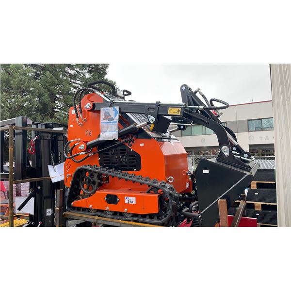 SDLOOL SDL36C ORANGE GAS POWERED MINI STAND ON SKID STEER WITH 6" RUBBER TRACKS & TOOLBOX