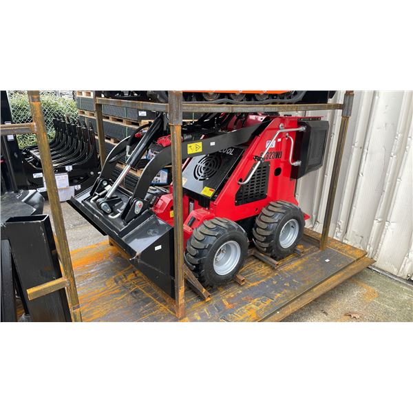SDLANCH SL323WJ RED GAS POWERED MINI STAND ON SKID STEER WITH PNEUMATIC TIRES & TOOLBOX
