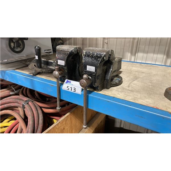 2 BLACK HEAVY DUTY INDUSTRIAL BENCH VISE