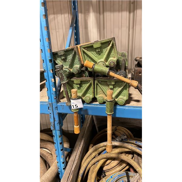 6 GREEN WOOD CLAMP HEAVY DUTY INDUSTRIAL UNDER TABLE BENCH VISE