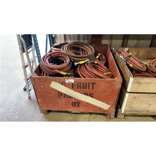 PALLET CRATE OF HEAVY DUTY INDUSTRIAL COMPRESSOR AIR HOSE *PALLET CRATE INCLUDED*