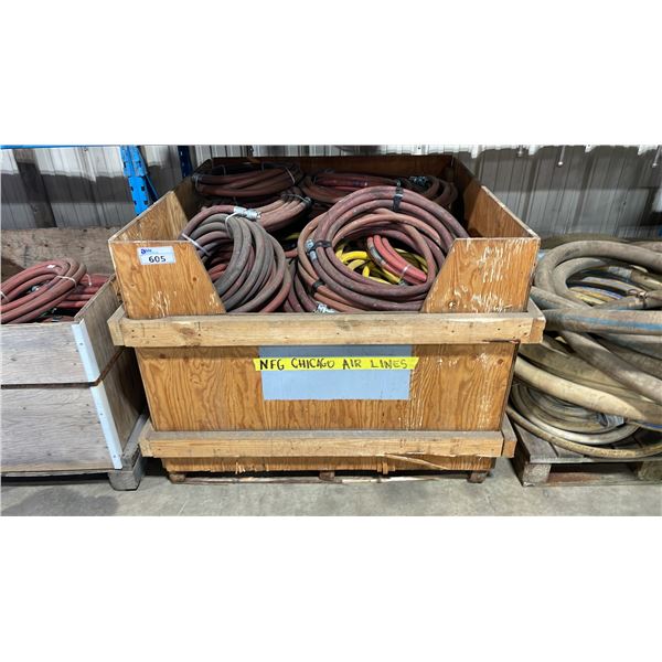 PALLET CRATE OF HEAVY DUTY INDUSTRIAL COMPRESSOR AIR HOSE *PALLET CRATE INCLUDED*