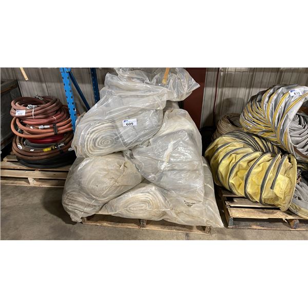 PALLET OF GREY HEAVY DUTY INDUSTRIAL CONSTRUCTION COVERS