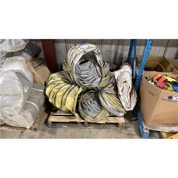 PALLET OF ASSORTED INDUSTRIAL FLEX FRESH AIR VENTING HOSE