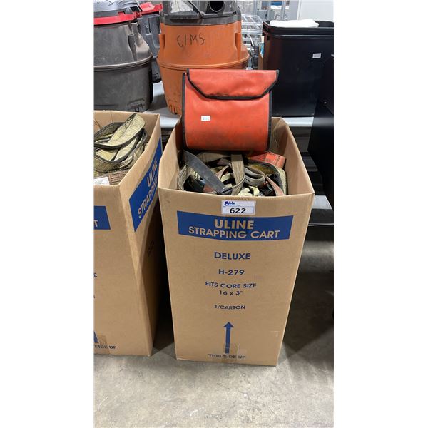 LARGE BOX OF ASSORTED INDUSTRIAL LIFTING SLINGS