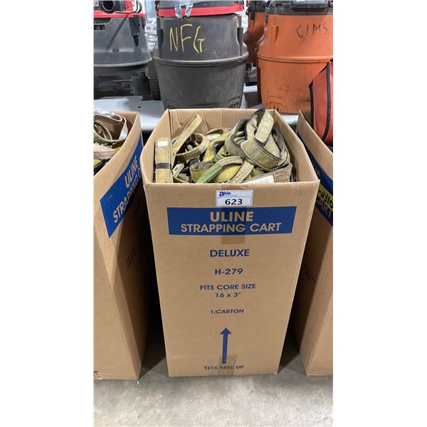 LARGE BOX OF ASSORTED INDUSTRIAL LIFTING SLINGS