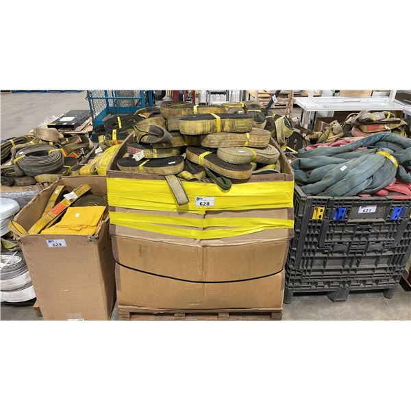PALLET CRATE OF ASSORTED INDUSTRIAL LIFTING SLINGS *PALLET CRATE INCLUDED*