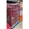 Image 2 : 50 COMMERCIAL STACKING RED HINGED LID STORAGE TOTES