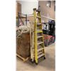 Image 1 : 2 FEATHERLITE INDUSTRIAL STEP LADDERS & 6' PLASTIC FOLDING TABLE