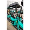 Image 3 : CGF INDUSTRIAL H15R TEAL GAS POWERED RUBBER TRACK MINI EXCAVATOR WITH ATTACHED