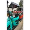 Image 2 : CGF INDUSTRIAL H15R TEAL GAS POWERED RUBBER TRACK MINI EXCAVATOR WITH ATTACHED