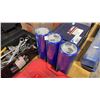 Image 4 : TOOL BOX OF ASSORTED TOOLS, ELECTRIC DEWALT CIRCULAR SAW, 12 ROLLS OF BLUE U-LINE TAPE & CRAFTSMAN