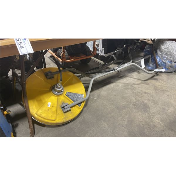 2 YELLOW INDUSTRIAL PRESSURE WASHER SURFACE CLEANING ATTACHMENTS
