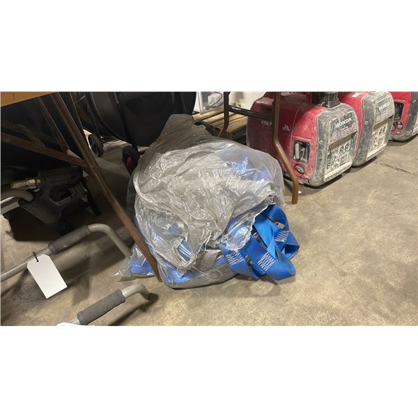 BAG OF INDUSTRIAL CARGO NET LIFTING STRAPS