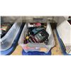 Image 6 : SHELF OF ASSORTED TOOLS, GAUGES, AIR HOSE, MULTIMETER, BITS, MAKITA GRINDER, SENCO NAIL GUN, TORCHES
