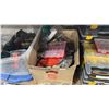 Image 3 : SHELF OF ASSORTED HARDWARE, OFFICE SUPPLIES & LIGHTING
