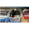 Image 4 : SHELF OF ASSORTED HARDWARE, OFFICE SUPPLIES & LIGHTING