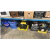 Image 1 : SHELF OF ASSORTED PLASTIC ORGANIZERS, TRAILER HITCH, FIRE EXTINGUISHERS, SCRAPERS, BRUSHES, SPRAY
