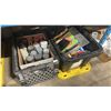 Image 5 : SHELF OF ASSORTED PLASTIC ORGANIZERS, TRAILER HITCH, FIRE EXTINGUISHERS, SCRAPERS, BRUSHES, SPRAY