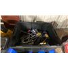 Image 4 : DEWALT CORDLESS MINI VAC, CORDLESS IMPACT DRILL, ELECTRIC DEWALT HEAT GUN, BIN OF ASSORTED CLAMPS