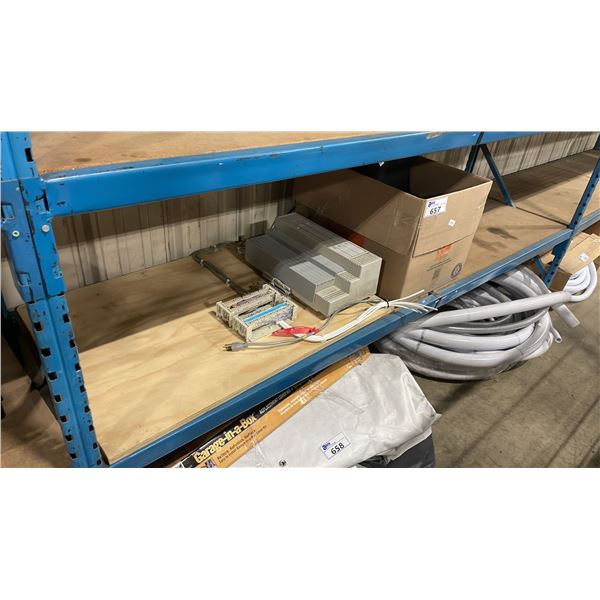 NORTEL MERIDIAN NORSTAR-PLUS COMPACT INTEGRATED COMMUNICATIONS SYSTEM, BOX OF ASSORTED SPEAKERS,