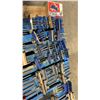 Image 3 : PALLET OF ASSORTED SMALL HEAVY DUTY UNDER TABLE MOUNTED INDUSTRIAL VISE *MUST TAKE ALL*