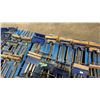 Image 4 : PALLET OF ASSORTED LARGE HEAVY DUTY UNDER TABLE MOUNTED INDUSTRIAL VISE *MUST TAKE ALL*