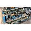 Image 2 : PALLET OF ASSORTED LARGE HEAVY DUTY UNDER TABLE MOUNTED INDUSTRIAL VISE *MUST TAKE ALL*