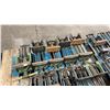 Image 3 : PALLET OF ASSORTED LARGE HEAVY DUTY UNDER TABLE MOUNTED INDUSTRIAL VISE *MUST TAKE ALL*