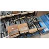 Image 3 : PALLET OF ASSORTED LARGE HEAVY DUTY UNDER TABLE MOUNTED INDUSTRIAL VISE *MUST TAKE ALL*