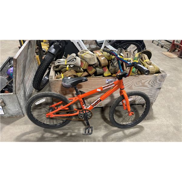 FREE AGENT CHAMP ORANGE SINGLE SPEED BMX STYLE BIKE 18" WHEEL