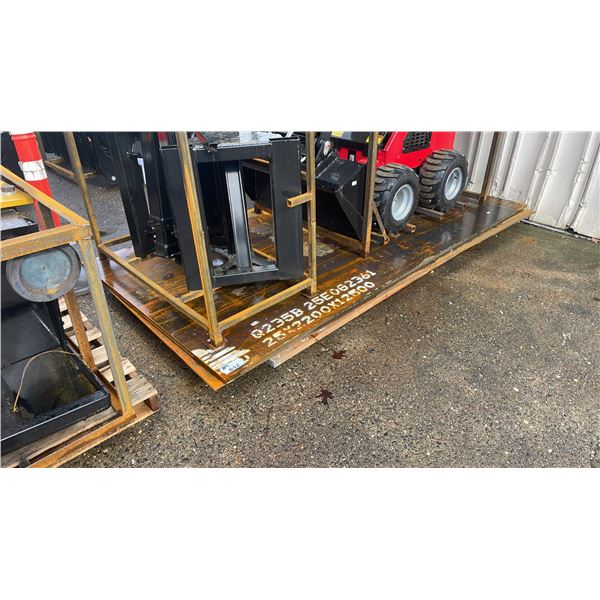 2 LARGE APPROX 4' X 8' HEAVY DUTY STEEL PLATES