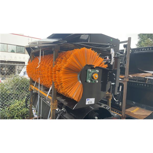 GIYI GY-SE61 INDUSTRIAL 61" HYDRAULIC SKID STEER SWEEPER ATTACHMENT