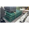 Image 1 : 30 GREEN METAL 114"W X 71"H INDUSTRIAL JOB SITE FENCING WITH FEET *PALLET CRATE NOT INCLUDED*
