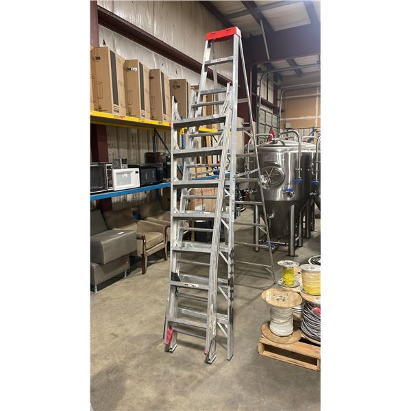 10' ALUMINUM STEP LADDER & 15' MULTI LADDER *BOTH NEED REPAIR*