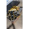 Image 2 : SMALL HP PRINTER AND BOX OF POWER BARS AND ASSORTED CABLE