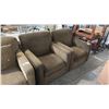 Image 1 : 2 DARK BROWN ARMCHAIRS