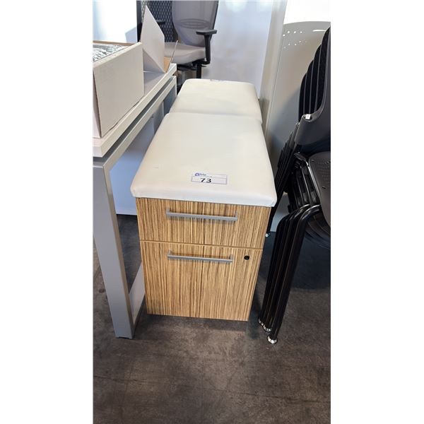 KIMBALL MOBILE CUSHION TOP 2-DRAWER PERSONAL FILE UNIT