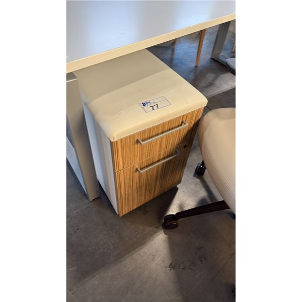 KIMBALL MOBILE CUSHION TOP 2-DRAWER PERSONAL FILE UNIT